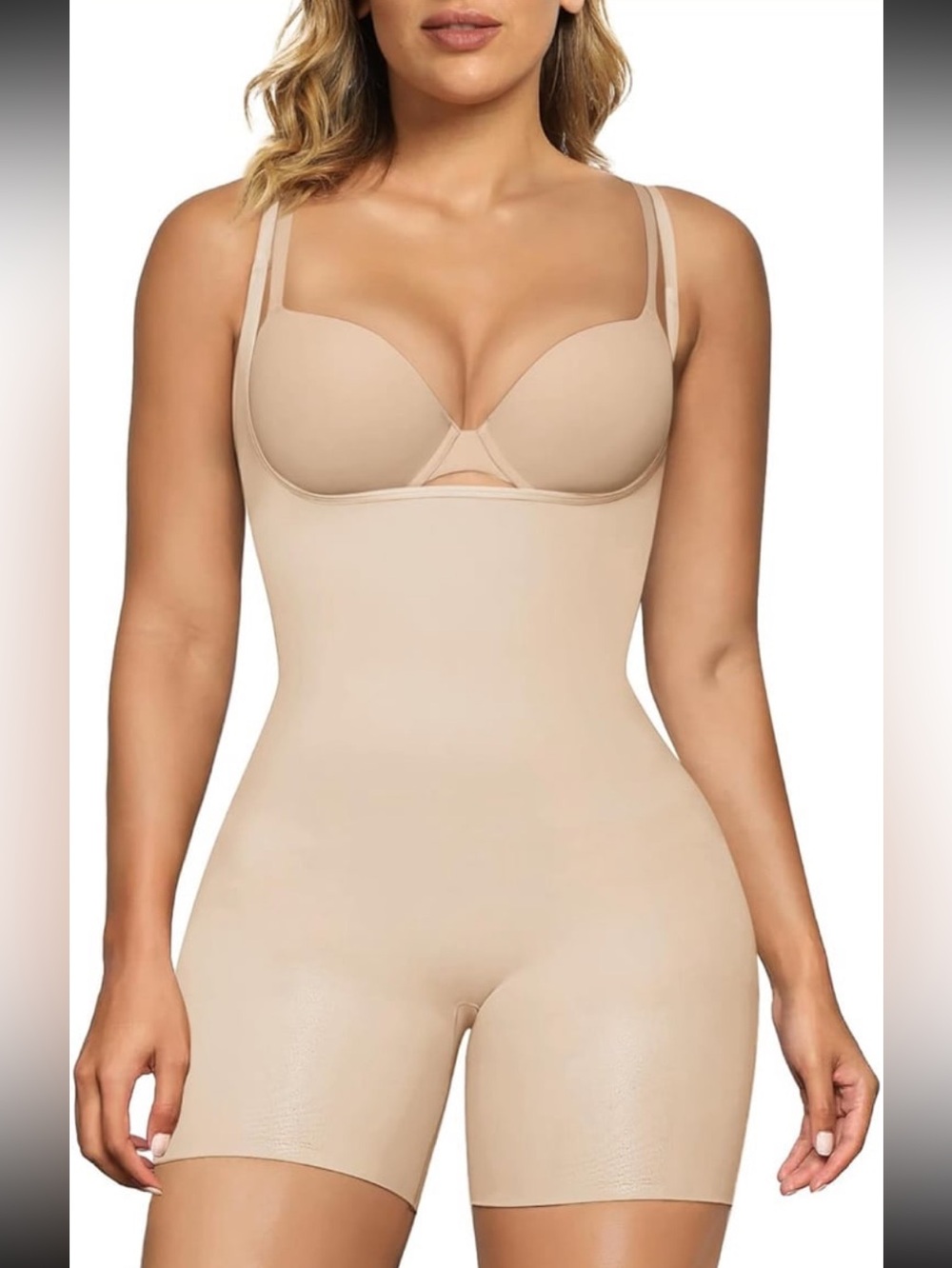 SHAPERX Open Bust Shapewear Tummy Control Bodysuit Women Seamless NWT size S